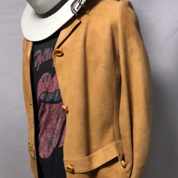 Vintage Leather Trench Coat By LedaSpain SzS-MP - Picture 3 of 12